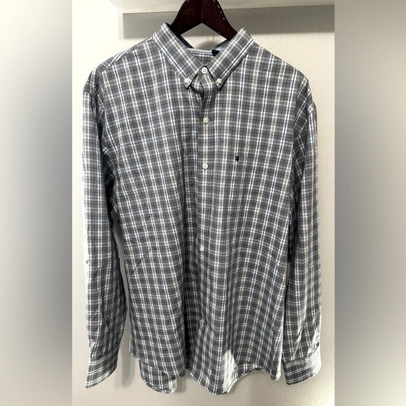 IZOD Button Down Casual plaid shirts for men - Picture 5 of 13